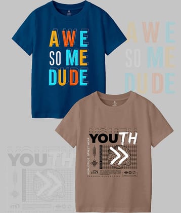 CODEZ Pack of 5 Boys Cotton Blend T-Shirt ( Multi Color )
