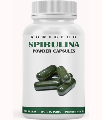 AGRI CLUB Spirulina Powder Capsule 60Pcs Pack of 1