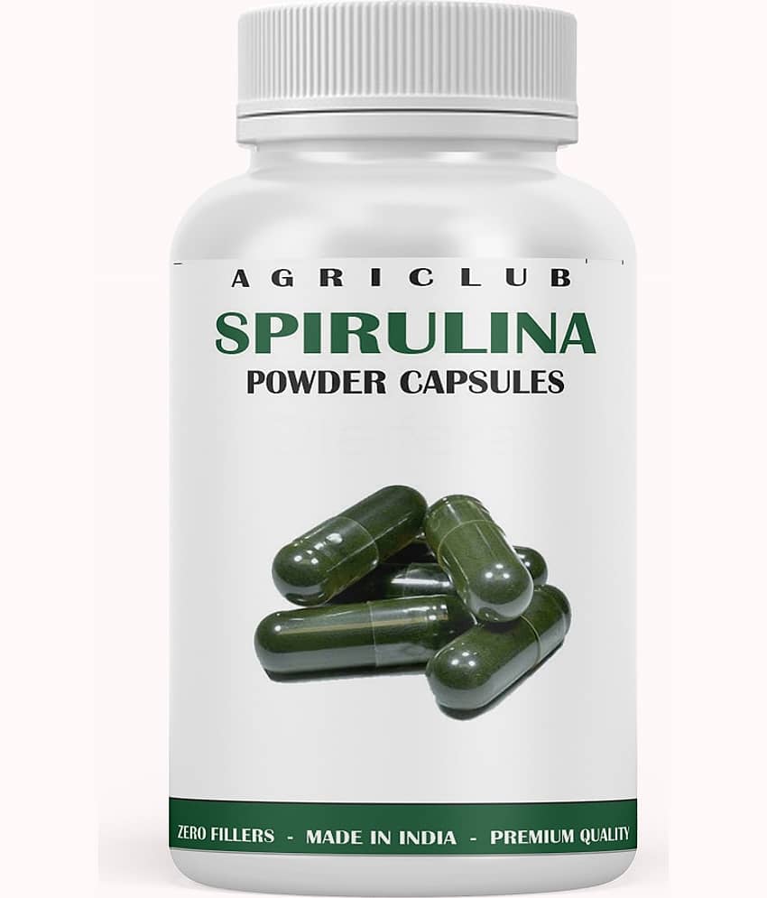 AGRI CLUB Spirulina Powder Capsule 60Pcs Pack of 1