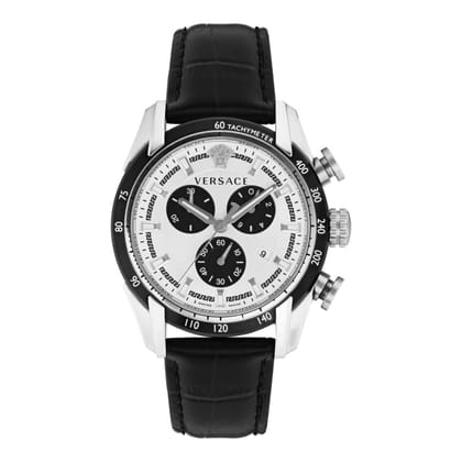 Versace Men 44 mm Size White Dial Analog Watch- VE2I00821-White