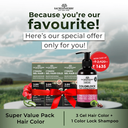 Special Deal, Just for You – Limited Time Only! (3 hair color boxes + 1 ColorLock Shampoo)-Dark Brown 3.00