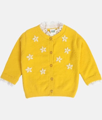 MINI KLUB Single Girls Acrylic Cardigans ( Yellow )