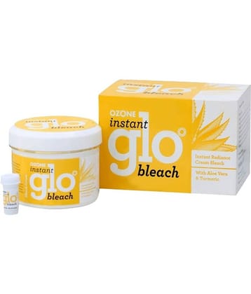 Ozone Instant Glo Bleach Cream for Men & Women Enriched with Aloe Vera & Turmeric, 250 g