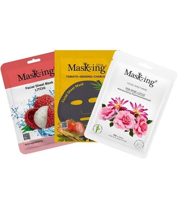 Masking - Anti-Aging Sheet Mask for All Skin Type ( Pack of 3 )