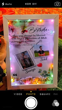 Birthday Gift Customize Led Frame