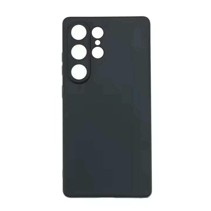 Valente Shockproof Protective Cover for Galaxy S25 Ultra – Soft Silicone Case, Slim & Durable with Precise Camera Cutouts-Black