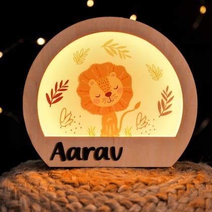 Personalised Kids Wooden Lamp