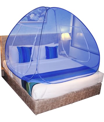 ShreejiHuf King Blue Plain Mosquito Net