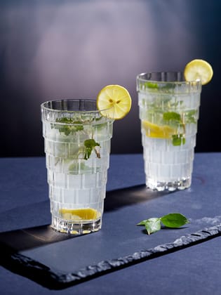 CRYSTAL HELIX HIGHBALL GLASS - ITALIAN CRYSTAL (Pack Of 4)