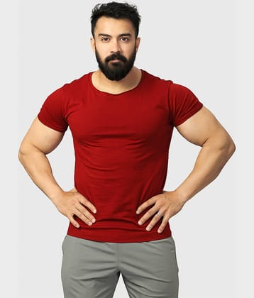 Fuaark White Cotton Slim Fit Men's Sports T-Shirt ( Pack of 1 )