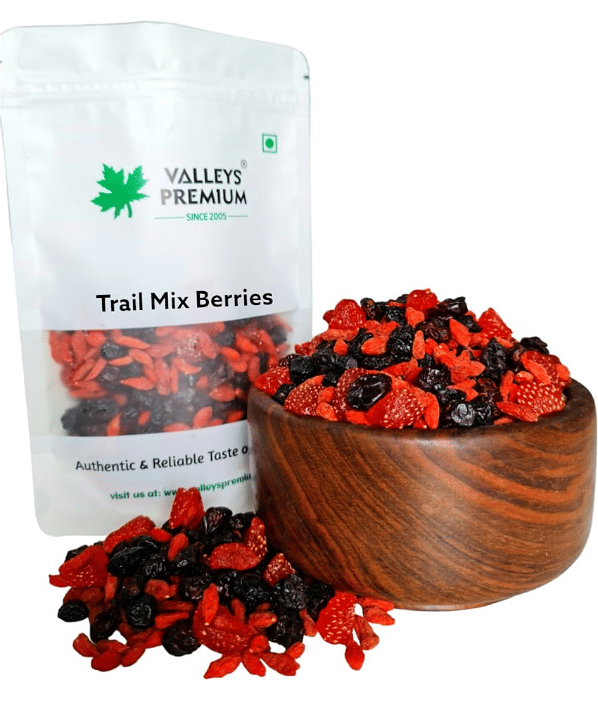Valleys Premium Trail Mix Berries 400 Grams (Strawberries, Blueberries, Cranberries, Gojiberries)