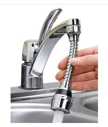 KP2®  Turbo Flex 360 Degree Flexible 6 Inch Sprayer Extension Jet Stream/Water Saving Faucet