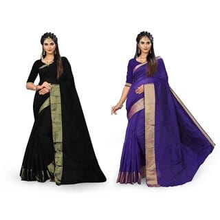 SVB Saree Multicolour Art  Silk Saree With Blouse Piece