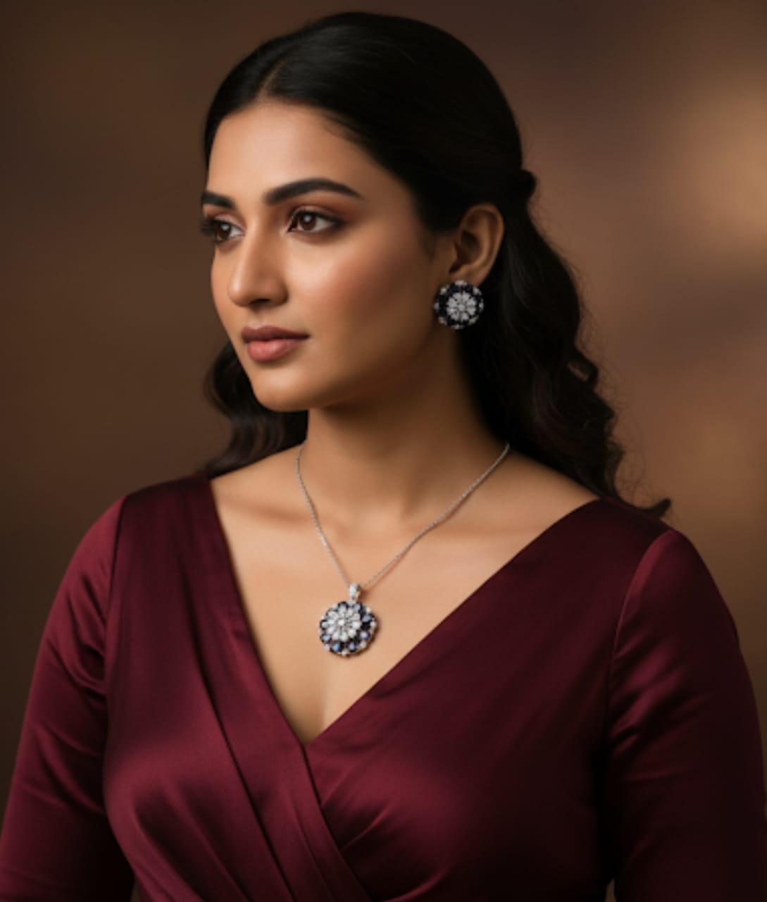 Pendant set with earrings