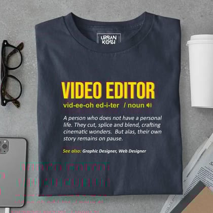 Video Editor Limited Edition T-Shirt-Navy Blue / 5XL