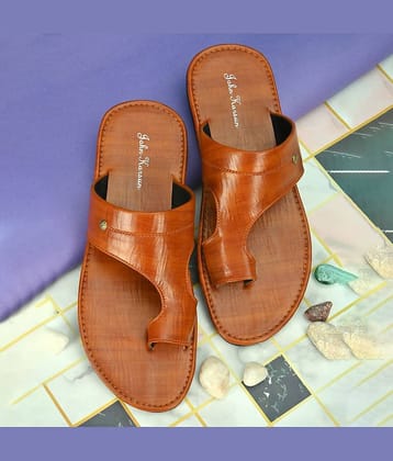 John Karsun - Tan Men's Leather Slipper