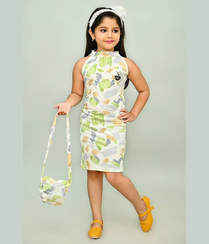 JCT DRESSES Crepe A-line Dress For Girls ( Pack of 1 , Multicolor )