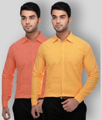 DESHBANDHU DBK - Multicolor Cotton Regular Fit Men's Formal Shirt (Pack of 2)