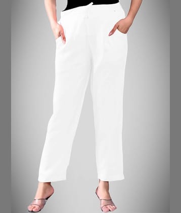 QuaClo - White Rayon Regular Women's Casual Pants ( Pack of 1 )
