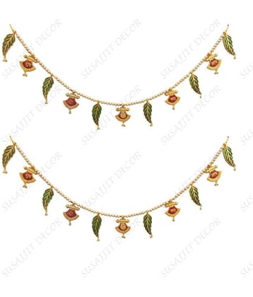 Susajjit Decor Toran/ Bandarwar white metal/ Aluminium Door Hanging Multi - Pack of 2