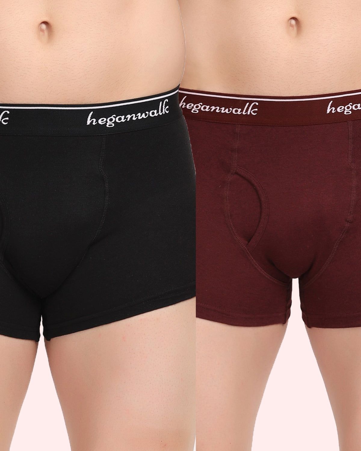 X-POP Mehroon/Black Trunks Pack Of 2 HW