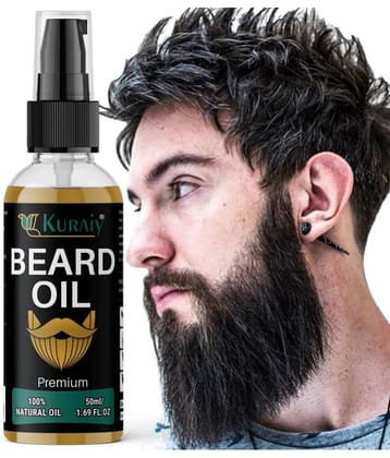 KURAIY Beard Growth Oil 100% Natural Beard Growth Oil Products For Men PACK OF 1