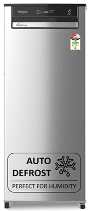 Whirlpool 192 L 3 Star Vitamagic PRO Frost Free Direct-Cool Single Door Refrigerator (215 VMPRO PRM 3S RADIANT STEEL-Z Fridge, Silver, Auto Defrost Technology) Whirlpool 192 L 3 Star Vitamagic PRO Frost Free Direct-Cool Single Door Refrigerator (215 VMPR