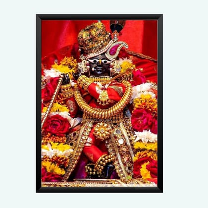 NOKKES Radha Raman ji Vrindavan Radha Raman Thakur Ji Photo Frames Religious Photo frame 5X7 Inch Photo Frame_QWW57