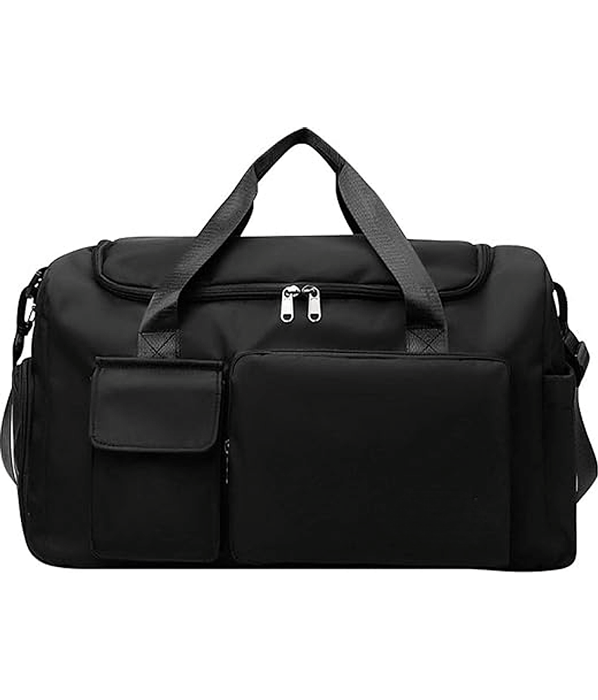 SUNESH CREATION 28 Ltrs Black Fabric Duffle Bag