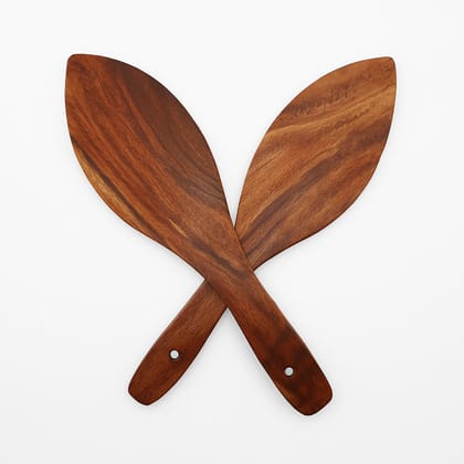 Wood Anna Karandi (Pack of 2) | Traditional Handcrafted Wooden Rice Serving Ladle | Natural Wood Cookware | Cooking & Serving Spoon | Kitchen Tableware & Dinnerware Wood Anna Karandi (Pack of 2) | Traditional Handcrafted Wooden Rice Serving Ladle | Natural Wood Cookware | Cooking & Serving Spoon | Kitchen Tableware & Dinnerware