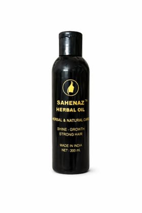 Sahenaz Herbal Hair Oil | Hair Growth & Hair Fall Control | Aloe Vera, Methi, Rosemary & Vitamin E | 100% Natural Ayurvedic Oil for Strong, Thick & Healthy Hair | 200ml