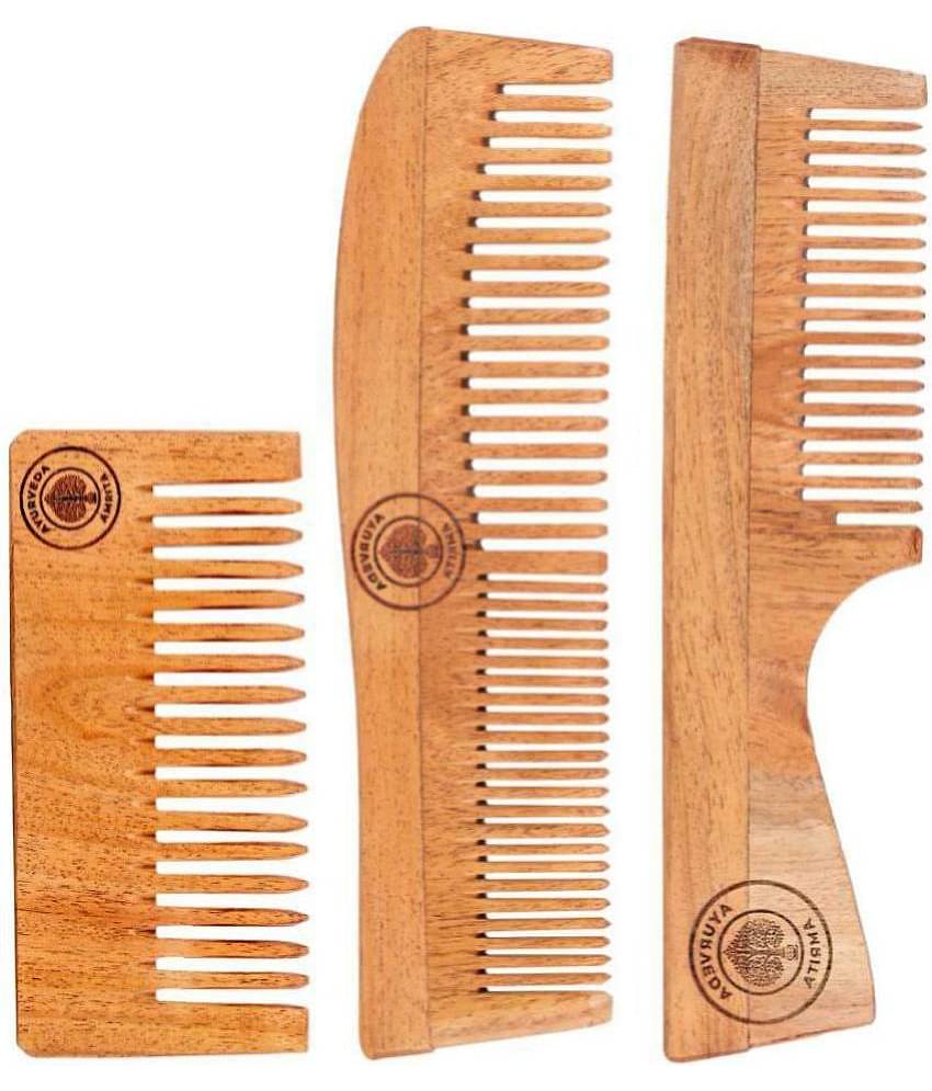 Ayurveda Amrita - Wide Tooth Comb For All Hair Types ( Pack of 3 )