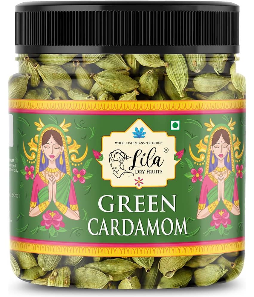 LILA DRY FRUITS Green Cardamom Whole Hari Elaichi 200g Aromatic Indian Spice