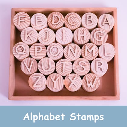 Wooden Alphabet Stamps