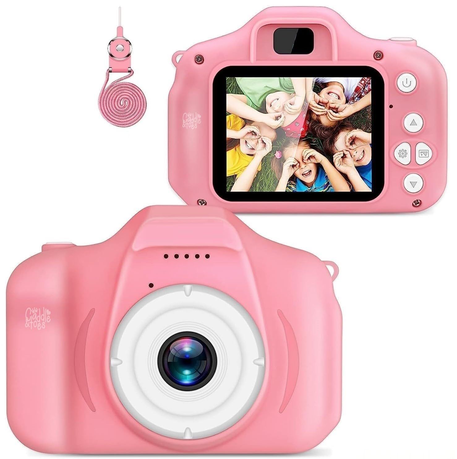 CADDLE & TOES Kids Digital Camera for Photos & Videos | Mini Camera Toy with 2-Inch Screen & USB Rechargeable | Fun & Educational Gift for Boys & Girls Age 3-10 | Easy to Use for Kids (Pink) CADDLE & TOES Kids Digital Camera for Photos & Videos | Mini Ca