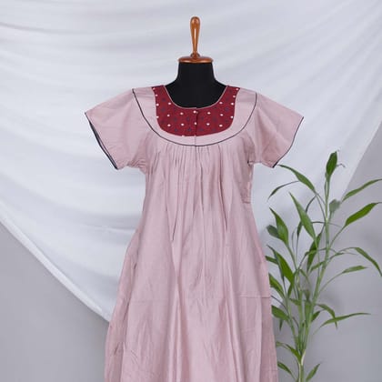 Nstyle Cotton Nighty Pleated (Size 2XL)