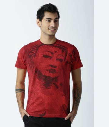 Huetrap Pack of 1 Cotton Regular Fit Men's T-Shirt ( Red )
