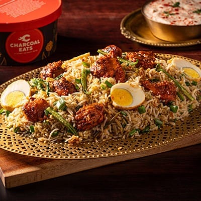 Charcoal Spicy Chicken Kepsa Biryani