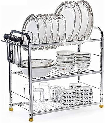 Winstar Silver Stainless Steel Dish Racks ( Pack of 1 )
