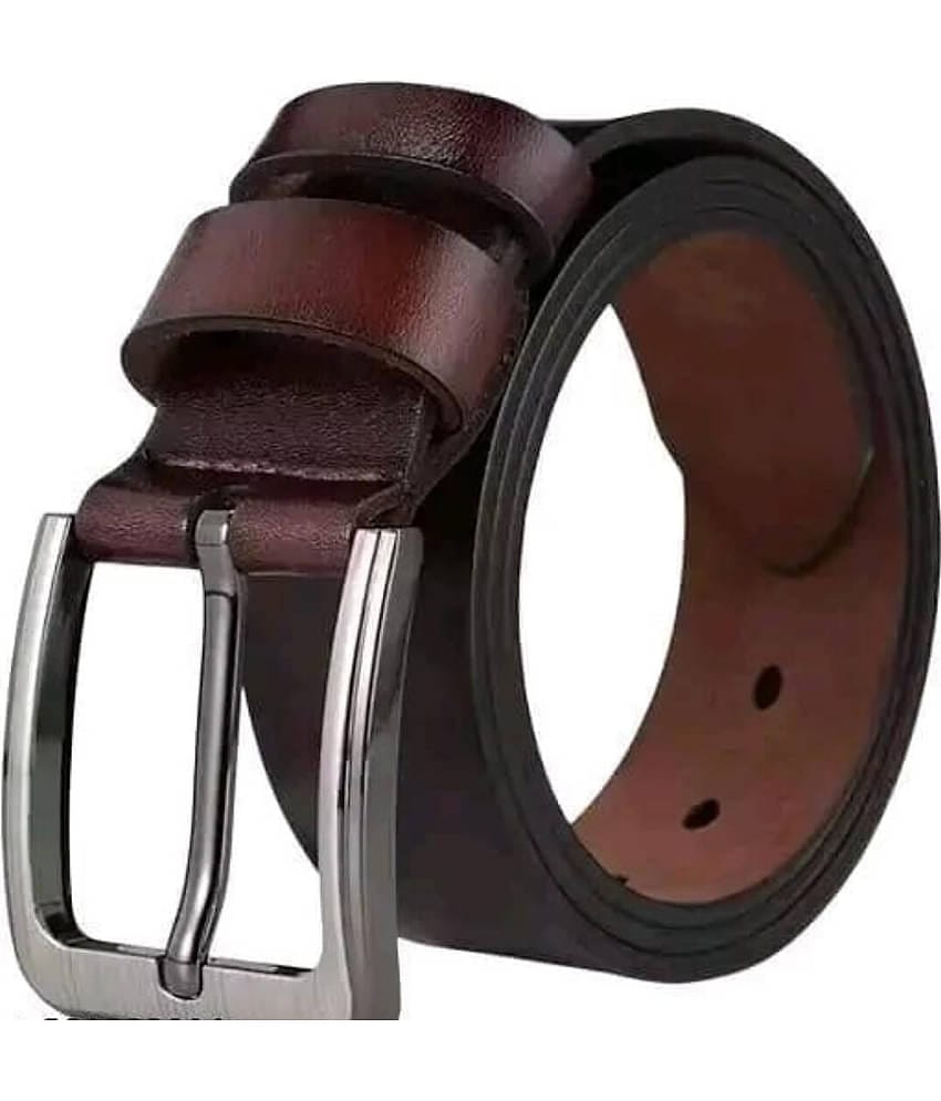 Classic World - Brown 100% Leather Men's Casual Belt ( Pack of 1 )
