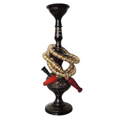Brass Hookah | Traditional Decorative Showpiece, Height : 11 Inch (FMAS673 B)