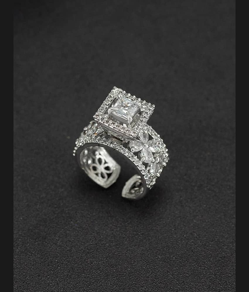Ak Enterprise Silver Rings ( Pack of 1 )