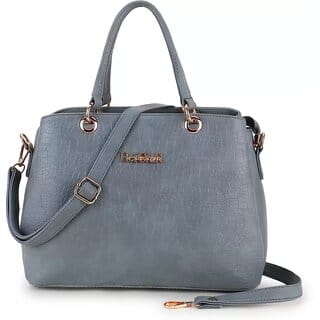 LAIK Premium PU Leather Handbags for Women Crossbody Bags for Women Top Handle Shoulder Bag Trendy Handbag for Women Adjustable Detachable Sling Strap Grey
