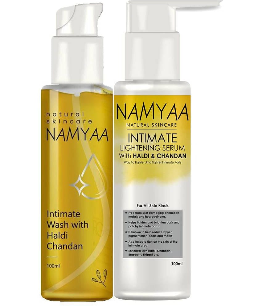 Namyaa Intimate Kit - For Dark Intimate Skin - Haldi Chandan Serum 100Ml & Intimate Wash 100Ml