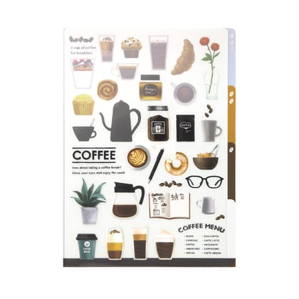 3 Pockets Clear Cover (A4)-Coffee