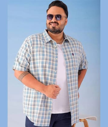 HARDSODA Poly Cotton Regular Fit Checks Full Sleeves Mens Casual Shirt - Blue ( Pack of 1 ) - None