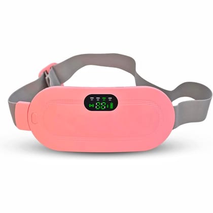 Portable Period Cramp Comfort Relief Massager Wireless Heating Pad with LED Display for Back and Belly Pack of 1
