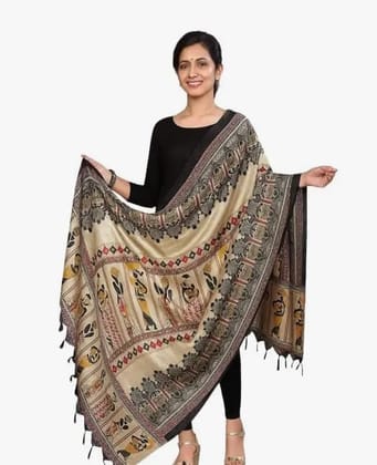 women's printed cotton silk dupatta elegant lightweight traditional ethnic stole soft smooth fabric for daily styling suits kurtis lehengas cultural events and classy outfits