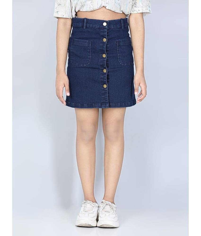 StyleStone Pack of 1 Girls Denim Straight ( Navy )