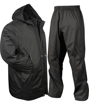 La' exclusivite Black Polyester Men's Rain Suit Set ( Pack of 1 )
